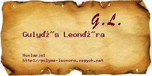 Gulyás Leonóra névjegykártya