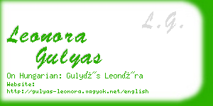 leonora gulyas business card